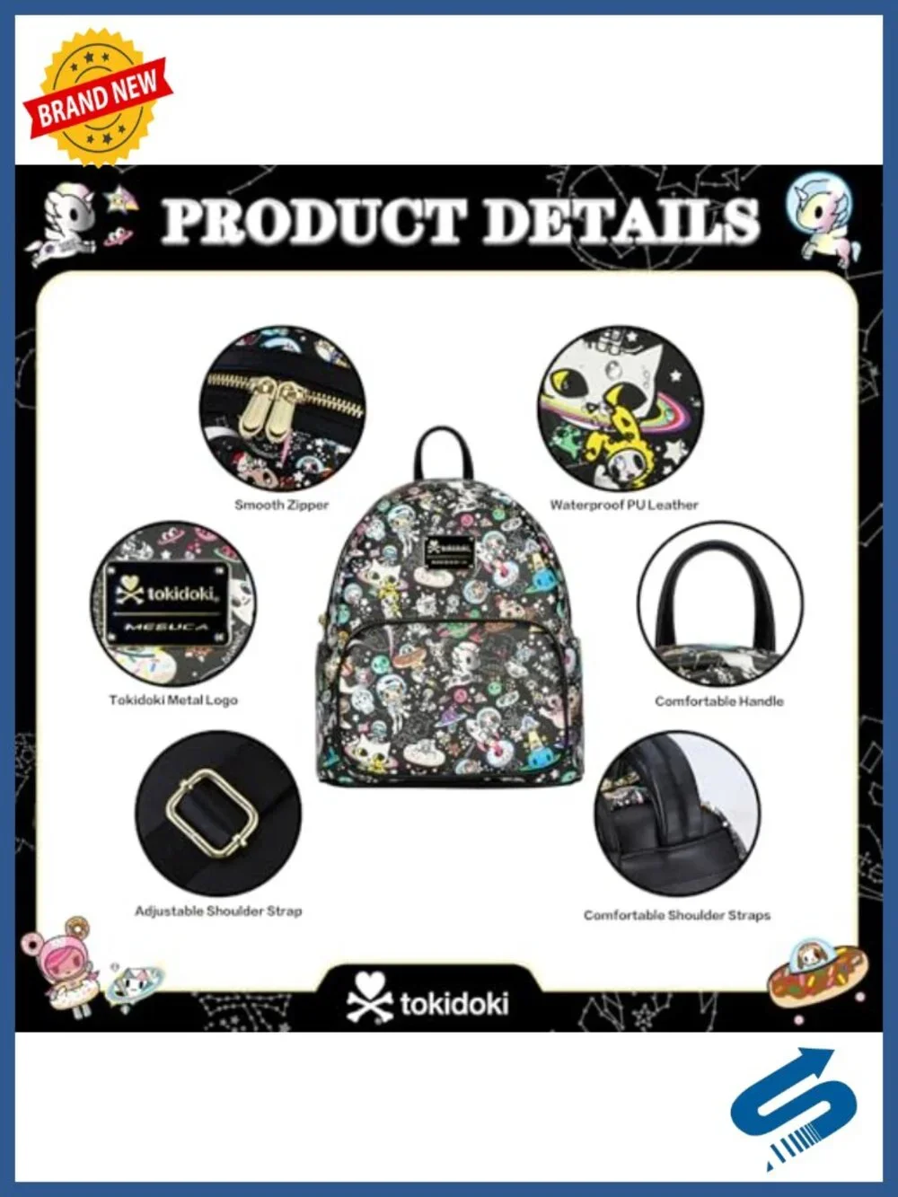 Mini Backpack Purse - PU Leather Daypack with Adjustable Straps